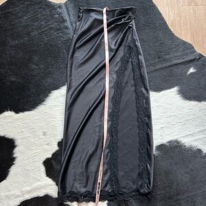 House of CB Satin Skirt Black